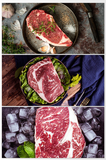红色调切好的肉块摄影图图片