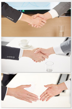 团结在一起握手的商业人士摄影图