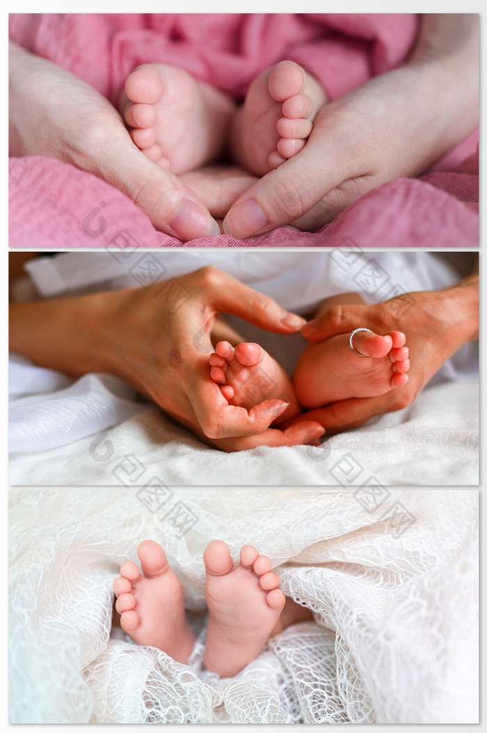 母亲抱着孩子婴儿脚健康生命脚丫摄影背景图