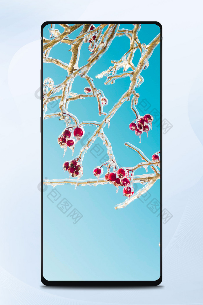 高清海水冰雪融化背景摄影手机壁纸图片图片