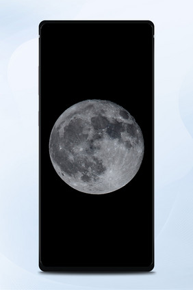 夜晚月球超清细节特写手机壁纸