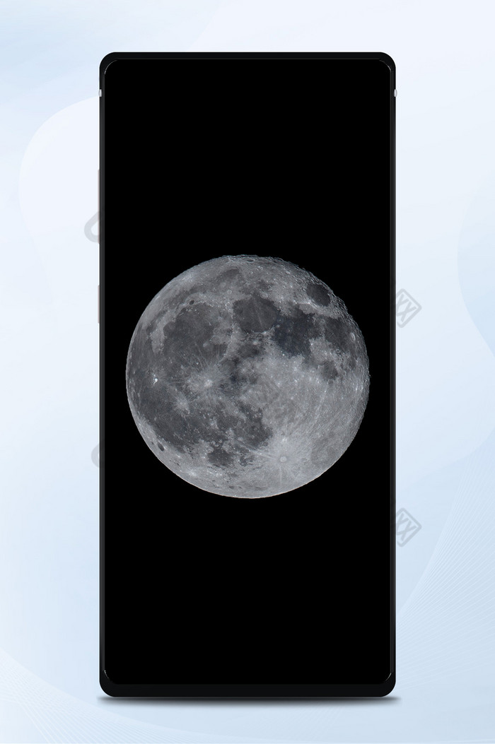 夜晚月球超清细节特写手机壁纸图片图片