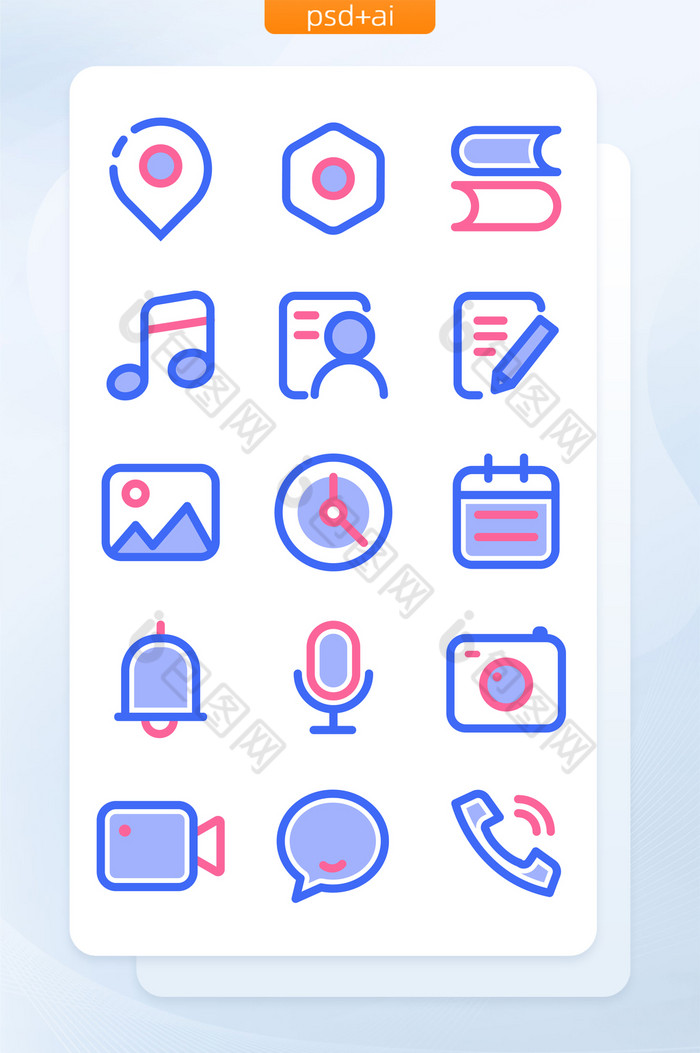 本次作品主题是ui设计,使用场景是icon图标,编号是19580018,格式是ai