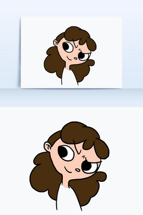 谄媚得意嘚瑟笑表情包动图gif高清图片卡通插画黄色衣服女孩表情包