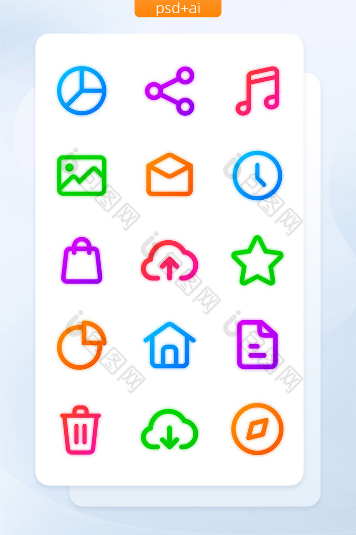 简约渐变线性阴影手机界面主题icon图标图片图片