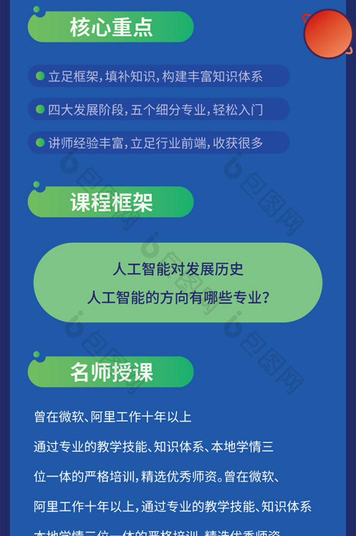 教育培训人工智能AI知识图谱h5信息长图