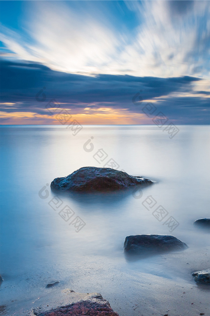 自然风景海边石头摄影手机壁纸