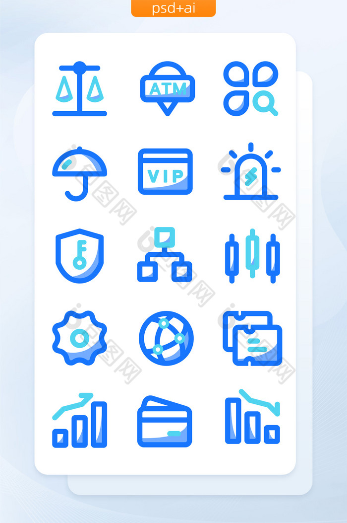 线性金融理财类通用主题矢量icon图标图片图片