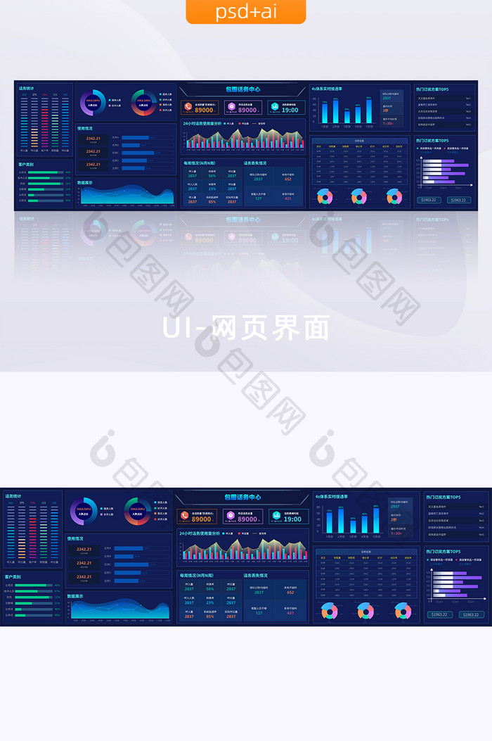 科技可视化大屏大数据指挥操控中心智慧大屏