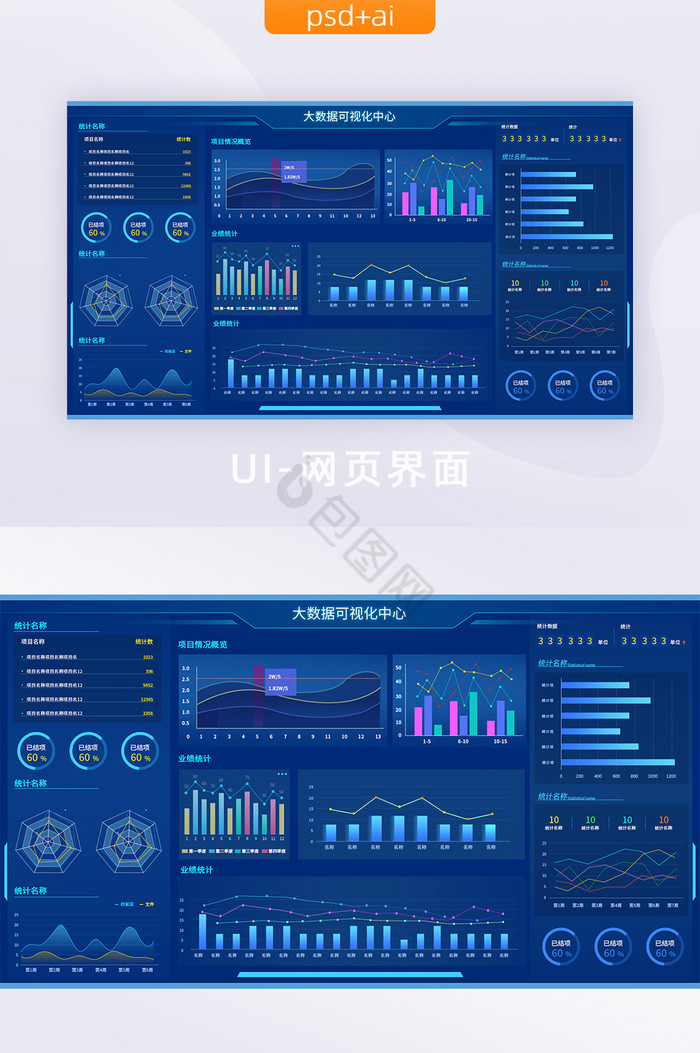 科技可视化大数据展示后台控制中心智慧大屏图片