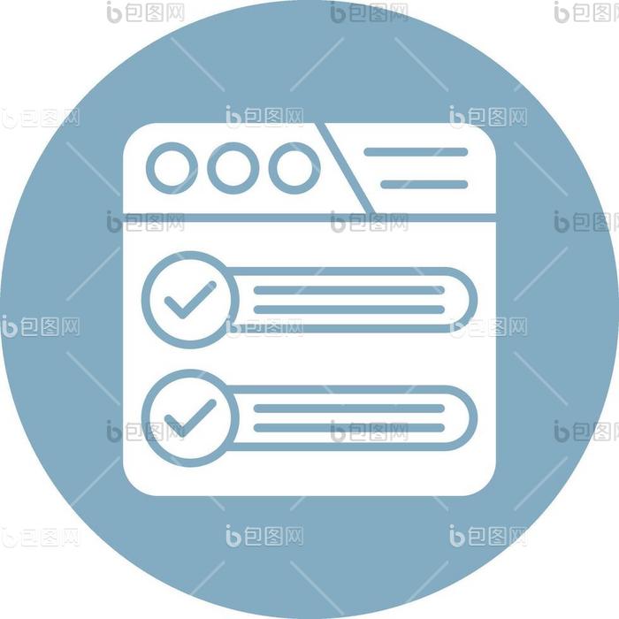 勾选框交互式图标徽章png下载-包图网