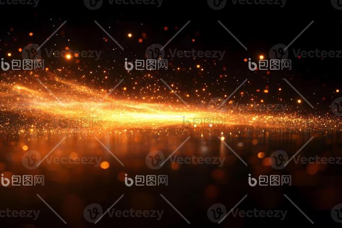 抽象发光粒子波优雅的金色闪光背景用于设计图片-包图网
