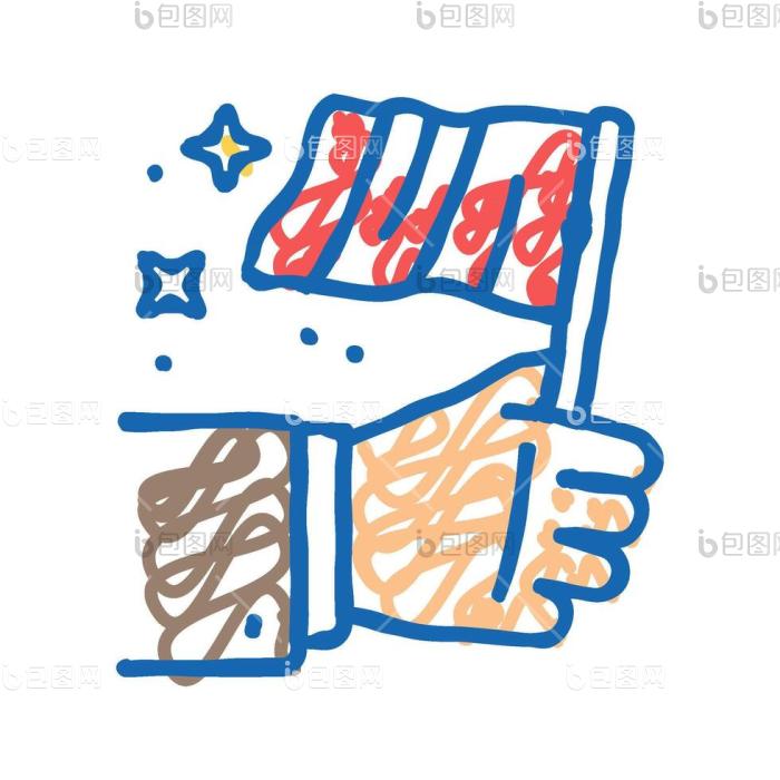 采取主动业务图标涂鸦插图png下载-包图网