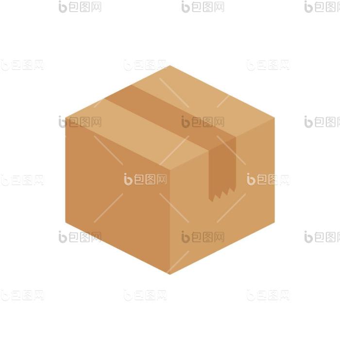 盒纸板盒式纸板包裹盒包装货物png下载-包图网