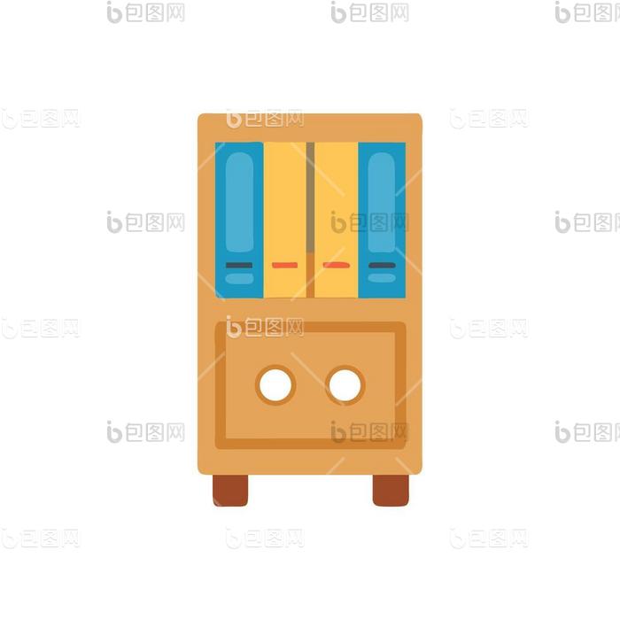 带文件插图的办公柜png下载-包图网