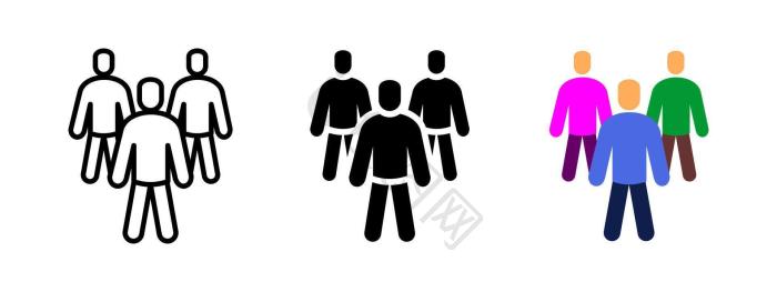 人群图标-人群图标设计图片-包图网