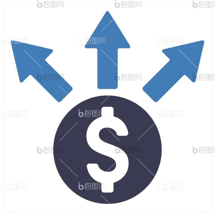 填充的负债和金钱图标png下载-包图网