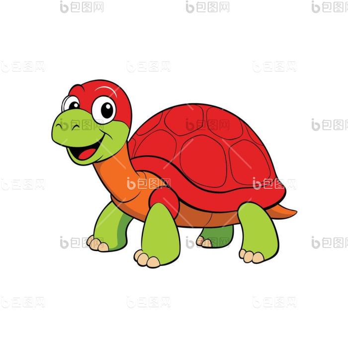 红壳绿头的快乐龟png下载-包图网