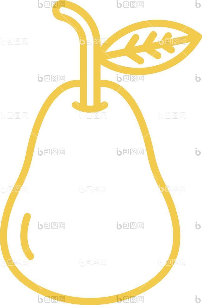 梨线图标秋天png下载-包图网